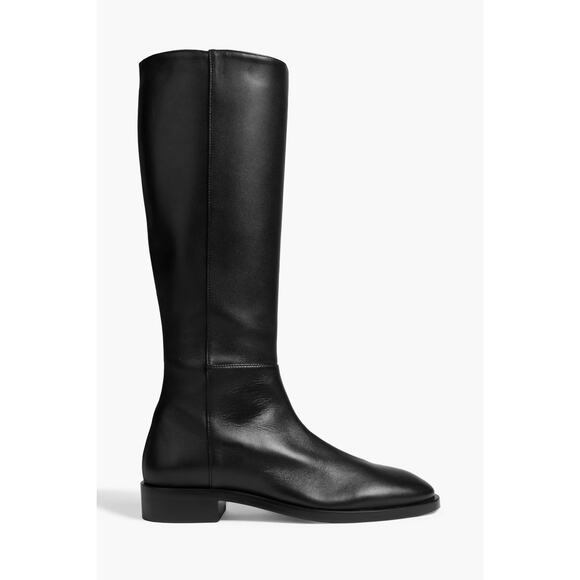 Stuart Weitzman Keelan Black Leather Knee High Boots Size 5B - Picture 1 of 6